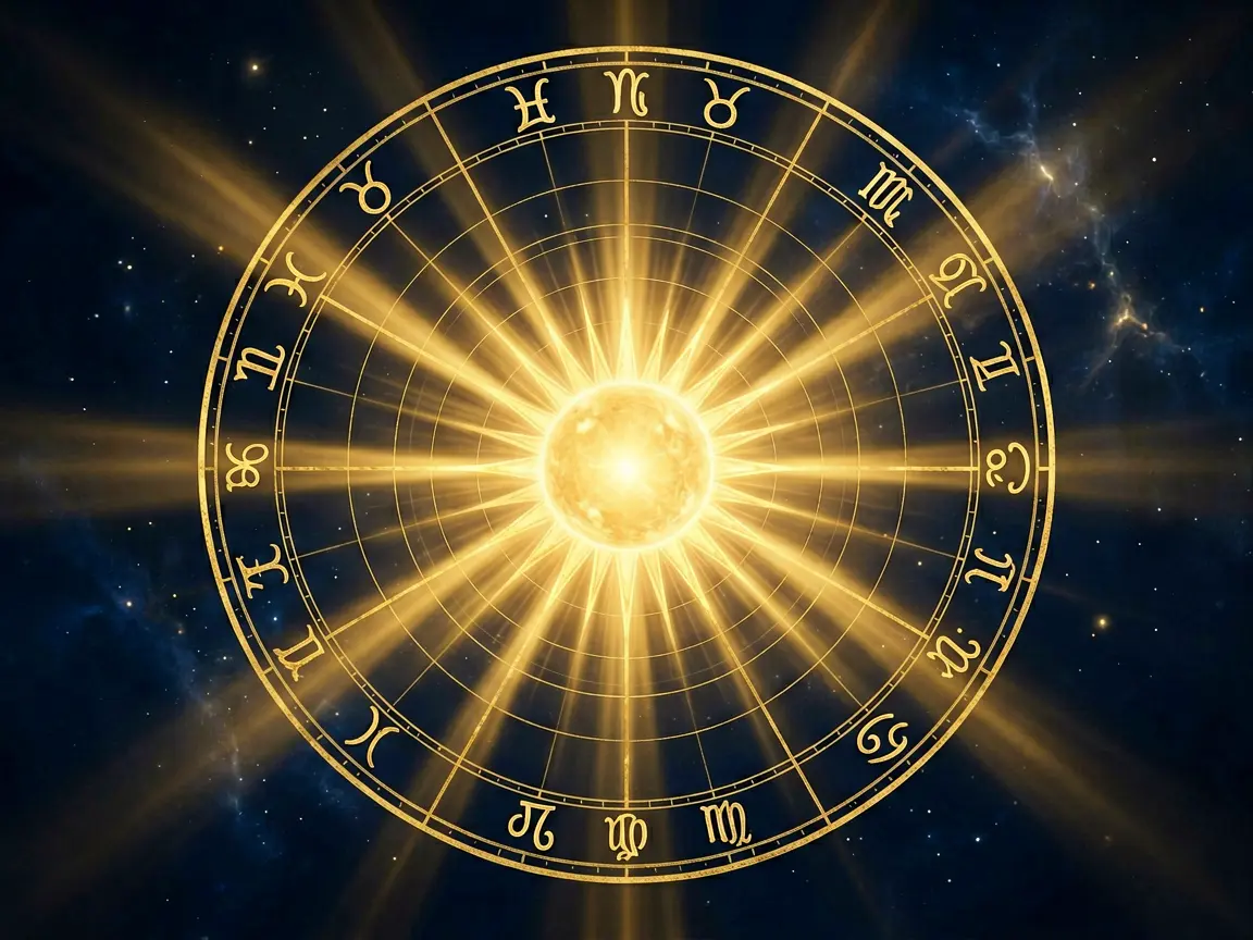 Solar return chart celestial forecast illustration